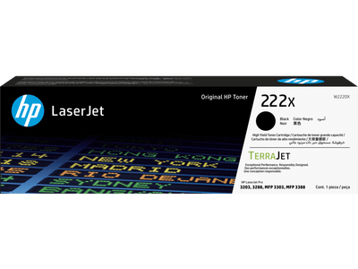 HP 222X High Yield Black Original LaserJet Toner Cartridge (W2220X)