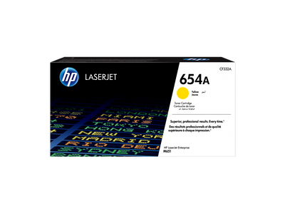 HP 654A Yellow Original LaserJet Toner Cartridge (CF332A)