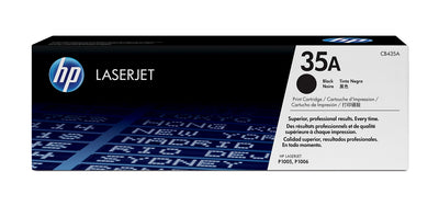 HP 36A Black Original LaserJet Toner Cartridge (CB436A)