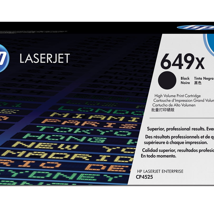 HP 649X High Yield Black Original LaserJet Toner Cartridge (CE260X)