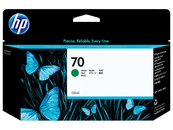 HP 70 130-ml Green DesignJet Ink Cartridge (C9457A)