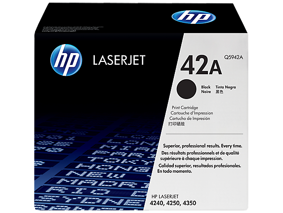 HP 42A Black Original LaserJet Toner Cartridge (Q5942A)
