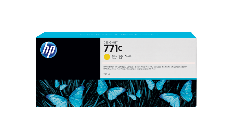 HP 771C 775-ml Yellow DesignJet Ink Cartridge (B6Y10A)
