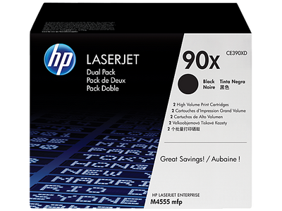 HP 90X 2-pack High Yield Black Original LaserJet Toner Cartridges (CE390XD)