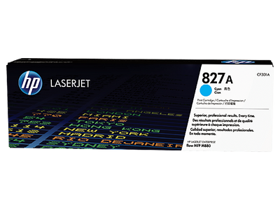 HP 827A Cyan Original LaserJet Toner Cartridge (CF301A)