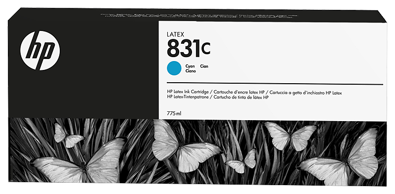 HP 831C 775-ML Cyan Latex Ink Cartridge | CZ695A | Warranty included