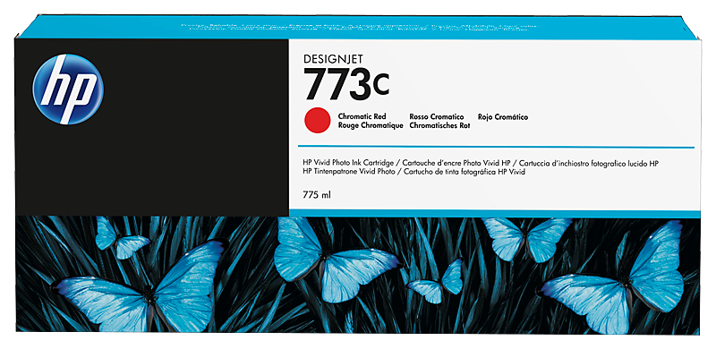 HP 773C 775-ml Chromatic Red DesignJet Ink Cartridge (C1Q38A)
