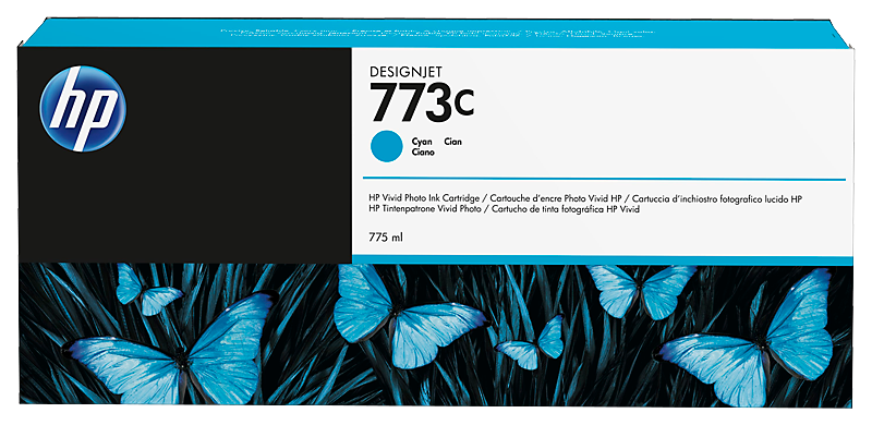 HP 773C 775-ml Cyan DesignJet Ink Cartridge (C1Q42A)