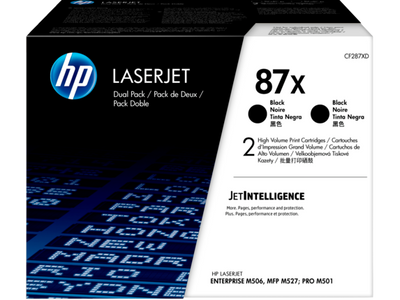HP 87X 2-pack High Yield Black Original LaserJet Toner Cartridges (CF287XD)