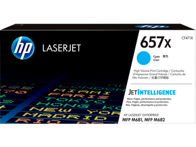 HP 657X High Yield Cyan Original LaserJet Toner Cartridge (CF471X)