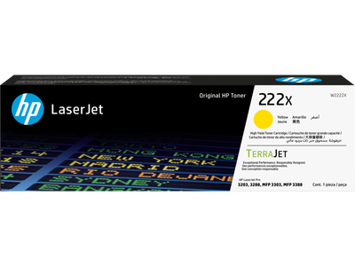 HP 222X High Yield Yellow Original LaserJet Toner Cartridge (W2222X)
