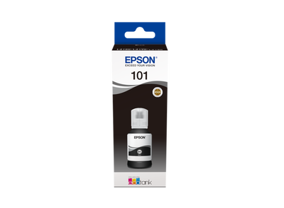 Epson 101 EcoTank Black Ink Bottle | 127ml Pigment Ink | 7,500 Page Yield | High-Capacity Refill | SKU: C13T03V14A | Genuine Epson UAE