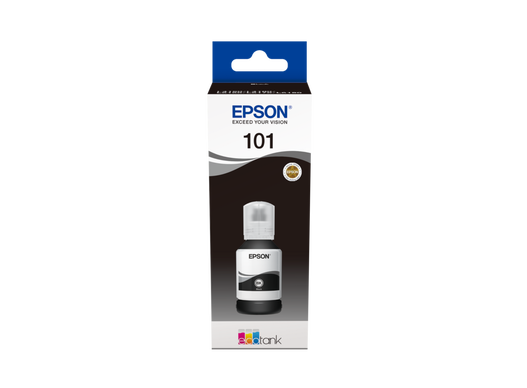 Epson 101 EcoTank Black Ink Bottle | 127ml Pigment Ink | 7,500 Page Yield | High-Capacity Refill | SKU: C13T03V14A | Genuine Epson UAE