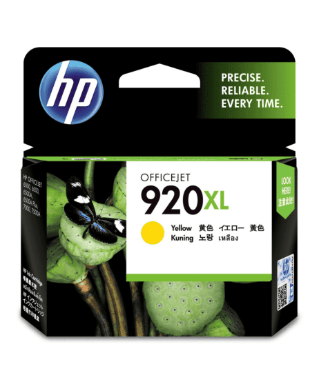 HP 920XL High Yield Yellow Original Ink Cartridge (CD974AE#301)