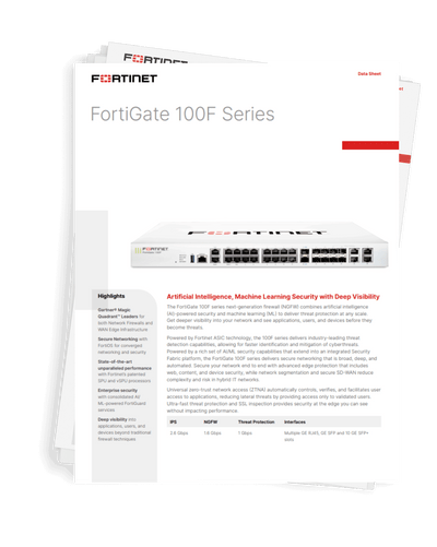Fortinet Fortigate-100f 3 Year Unified (UTM) Prot