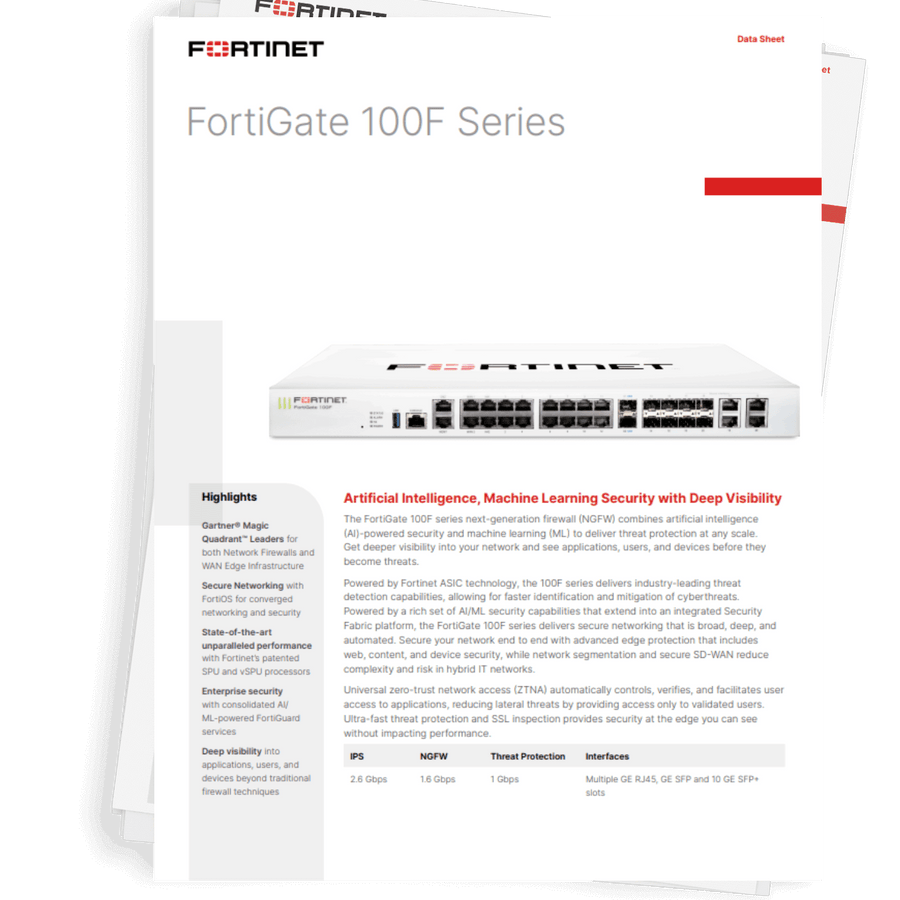 Fortinet Fortigate-100f 3 Year Unified (UTM) Prot | FC10F100F9500236