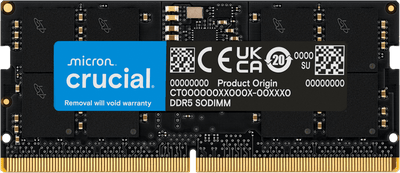 Crucial DDR5-5600 SODIMM CL46 (16Gbit) | 16GB | CT16G56C46S5