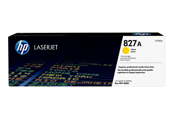 HP 827A Yellow Original LaserJet Toner Cartridge (CF302A)