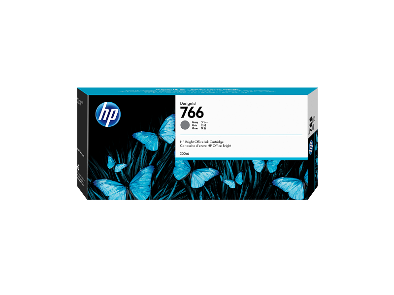 HP 766 300-ml Gray DesignJet Ink Cartridge (P2V93A)