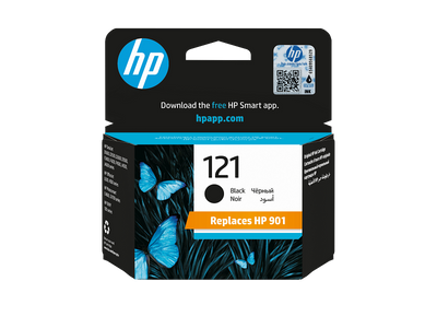 HP HP 121 Black Ink Cartridge with Vivera I