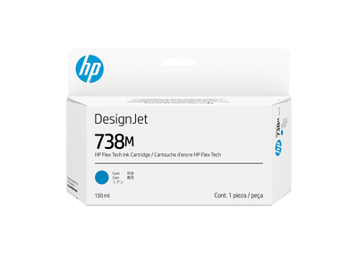 HP 738M 300-ml Cyan DesignJet Ink Cartridge (676M9A)