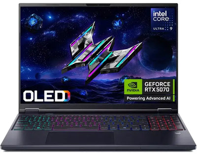 Acer Predator Helios Neo 16 AI Gaming Laptop | NH.QX3EM.001 | 16" WQXGA IPS 240Hz | Intel Core Ultra 9 275HX | NVIDIA GeForce RTX 5070 (8GB GDDR7) | 32GB DDR5 RAM | 1TB Gen 5 SSD | Windows 11 Home | 1-Year Warranty