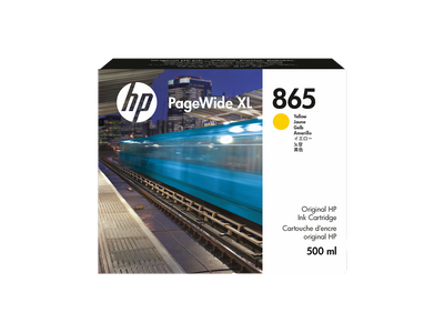 HP 865 500-ml Yellow PageWide XL Ink Cartridge (3ED84A)