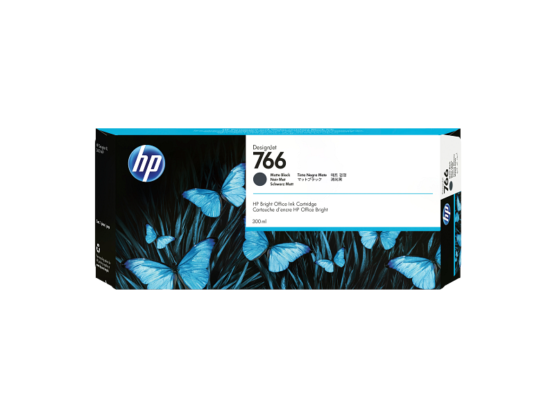 HP 766 300-ml Matte Black DesignJet Ink Cartridge (P2V92A)
