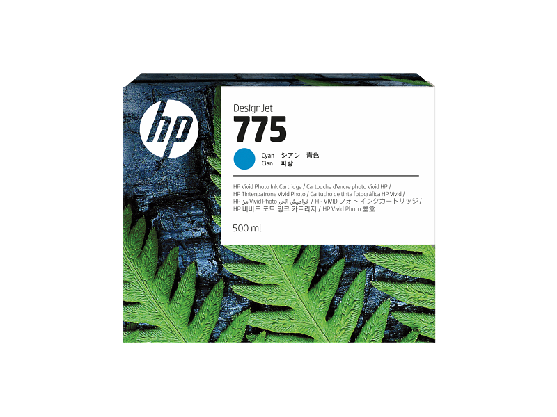 HP 775 500-ml Cyan Ink Cartridge (1XB17A)