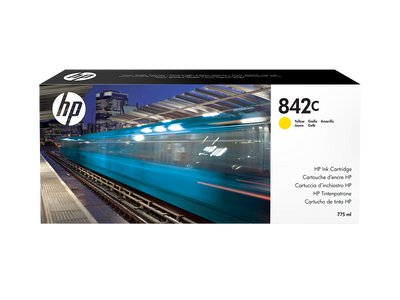 HP 842C 775-ml Yellow PageWide XL Ink Cartridge (C1Q56A)
