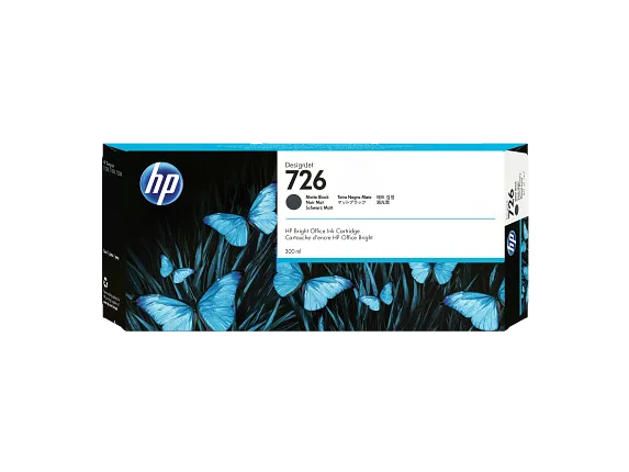 HP 726 300-ml Matte Black DesignJet Ink Cartridge (CH575A)