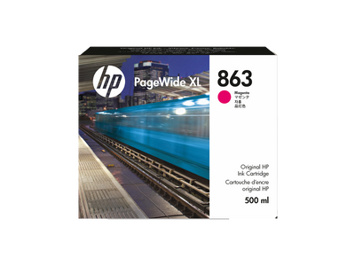 HP 863 500-ml Magenta PageWide XL Ink Cartridge (F9K38A)