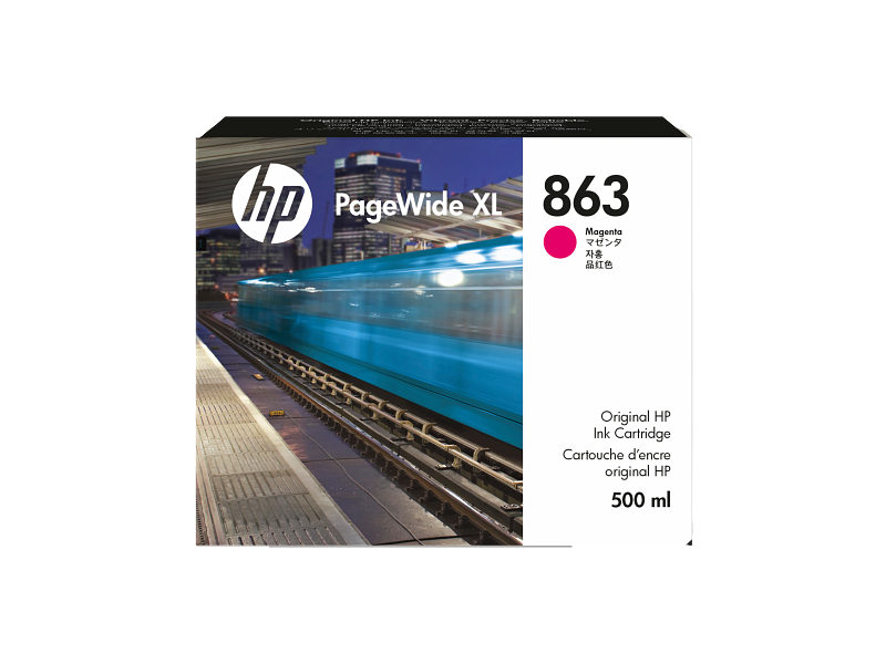 HP 863 500-ml Magenta PageWide XL Ink Cartridge (F9K38A)