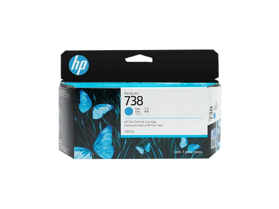 HP 738 130-ml Cyan DesignJet Ink Cartridge (498N5A)