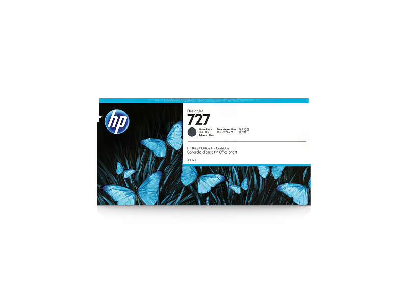 HP 727 300-ml Matte Black DesignJet Ink Cartridge (C1Q12A)