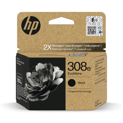 HP 308e EvoMore Black Original Ink Cartridge (7FP22UE)
