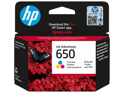HP 650 Tri-color Original Ink Advantage Cartridge (CZ102AE)