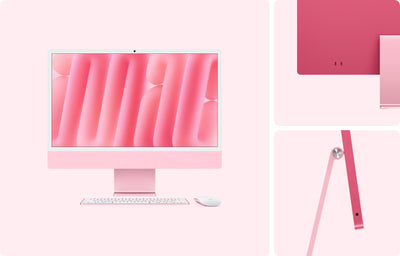 Apple iMac M4 | 16GB Unified Memory | 256GB SSD | 8-Core GPU | 24-inch 4.5K Retina Display | 8-Core CPU | Pink | 2x Thunderbolt 4 Ports | Gigabit Ethernet | 1-Year Apple Warranty