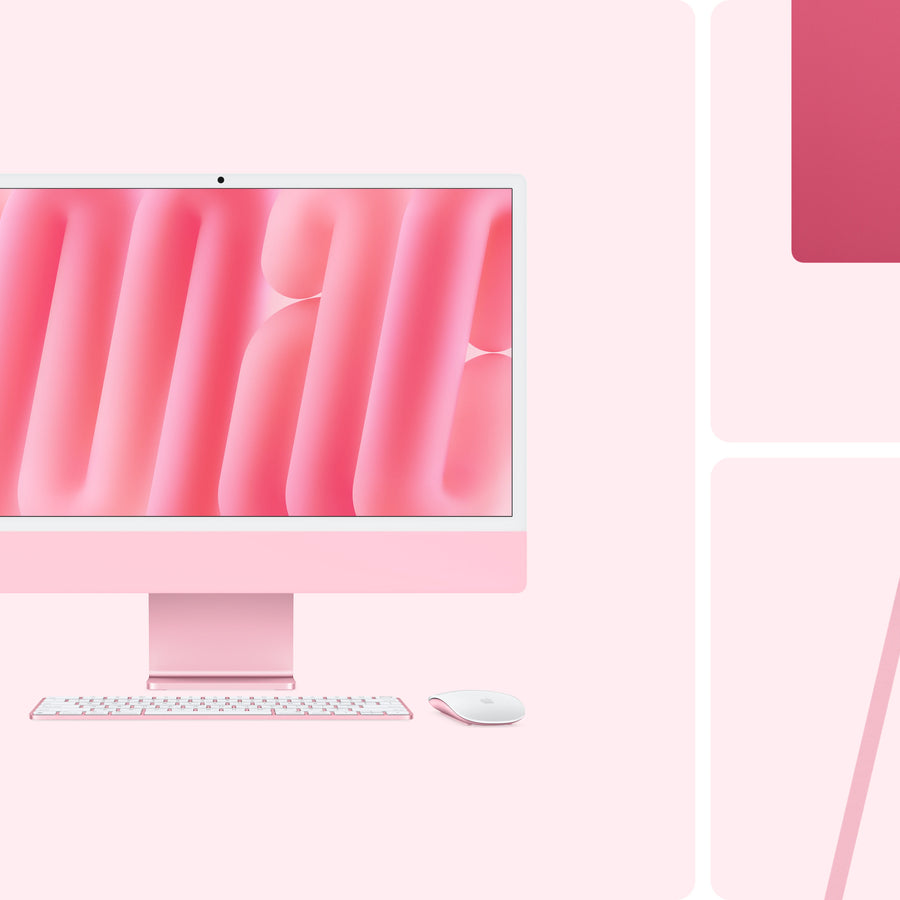 Apple iMac M4 | 16GB Unified Memory | 256GB SSD | 8-Core GPU | 24-inch 4.5K Retina Display | 8-Core CPU | Pink | 2x Thunderbolt 4 Ports | Gigabit Ethernet | 1-Year Apple Warranty