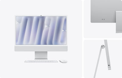 Apple iMac M4 | 16GB Unified Memory | 512GB SSD | 10-Core GPU | 24-inch 4.5K Retina Display | 10-Core CPU | Silver | 4x Thunderbolt 4 Ports | Gigabit Ethernet | 1-Year Apple Warranty
