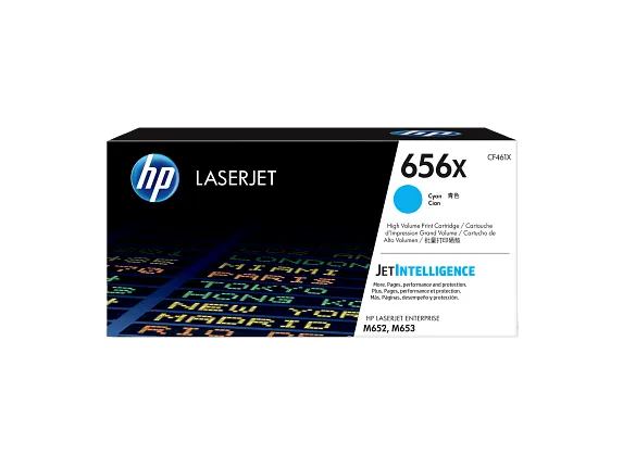 HP 656X High Yield Cyan Original LaserJet Toner Cartridge (CF461X)