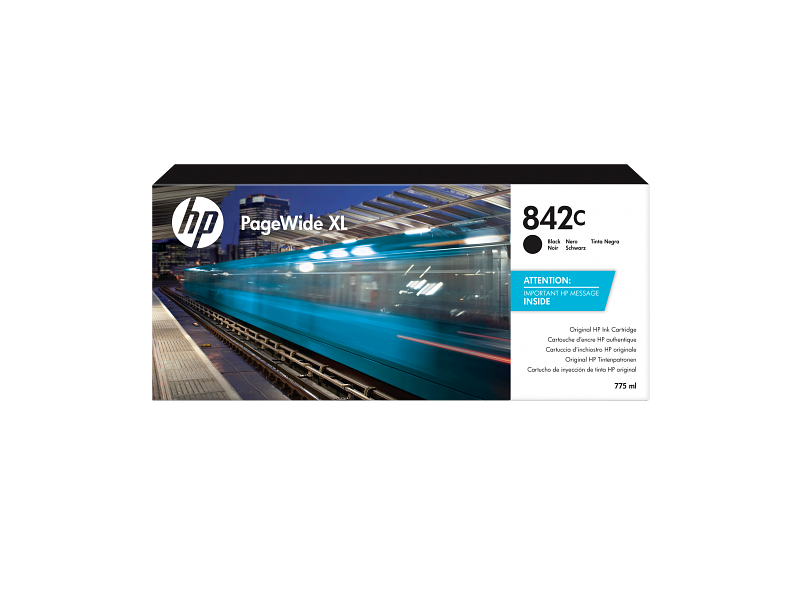 HP 842C 775-ml Black PageWide XL Ink Cartridge (C1Q53A)