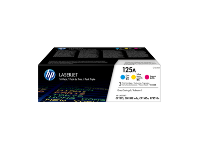 HP 125A Cym Tri-pack Toner Cartridge | CF373AM | Warranty Included