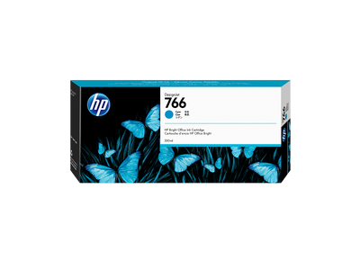 HP 766 300-ml Cyan DesignJet Ink Cartridge (P2V89A)