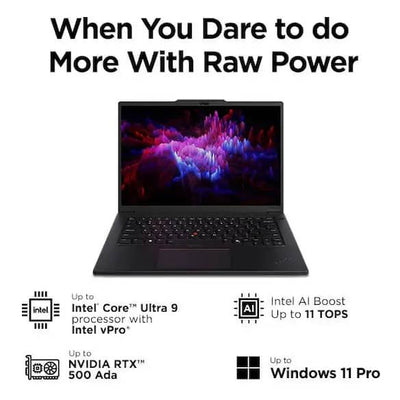 Lenovo ThinkPad P14s Gen 5 | Intel Core Ultra 7 155H | 16GB RAM | 512GB SSD | DOS | 21G200-33GR | 3Y