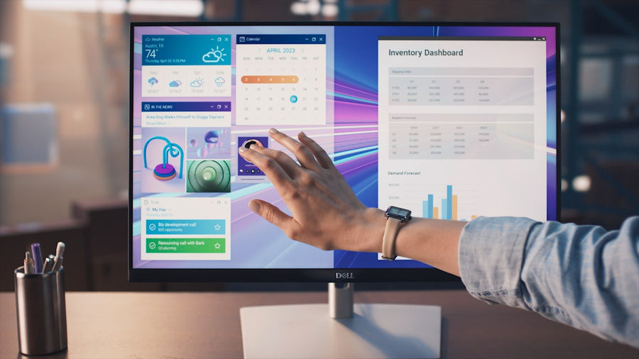 Dell P2424HT 24" Touch Monitor | 10-Point Multi-Touch | USB-C Hub (90W PD) | RJ45 Ethernet | HDMI & DP | Ergonomic Articulating Stand | SKU: 210-BHSK-VPN-P2424HT | 3-Year