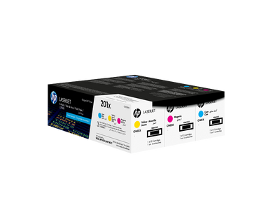 HP 201X 3-pack High Yield Cyan/Magenta/Yellow Original LaserJet Toner Cartridges (CF253XM)