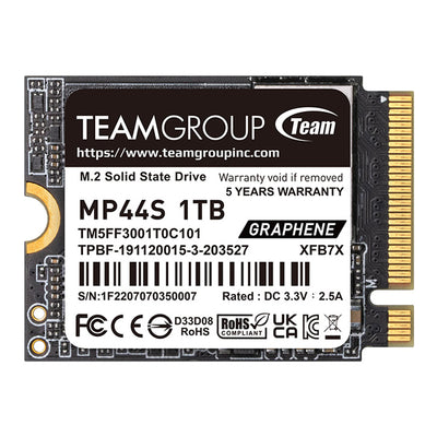 TEAM M.2-2230 PCI-E Gen4x4 MP44S 1TB R/W Speed up to 5,000/ 3,500 MB/s RETAIL | TM5FF3001T0C101