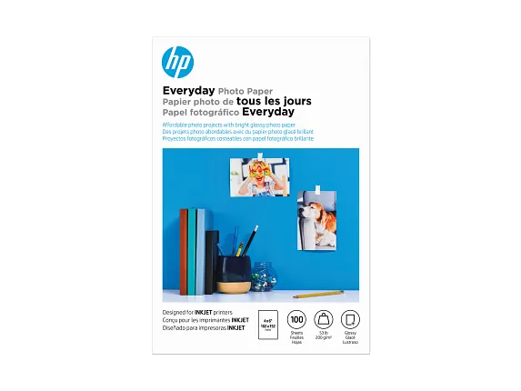 HP Everyday Laser Glossy FSC Paper 120 gsm-150 sht/A4/210 x 297 mm (7MV82A)