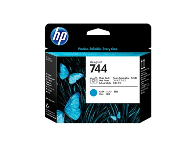 HP 744 Photo Black/Cyan DesignJet Printhead (F9J86A)